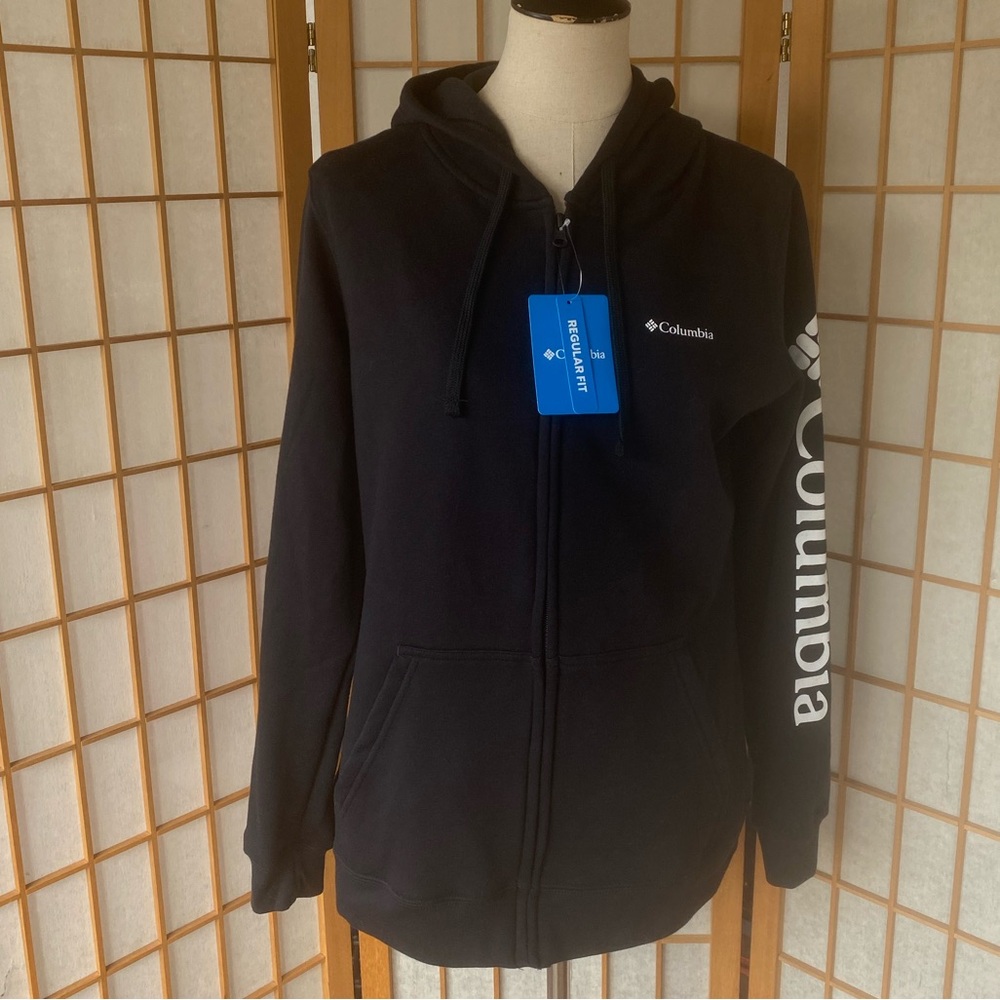 Columbia Black Cape Lacey Graphic Full Zip Hoodie Womens SZ L NWT - Picture 3 of 15